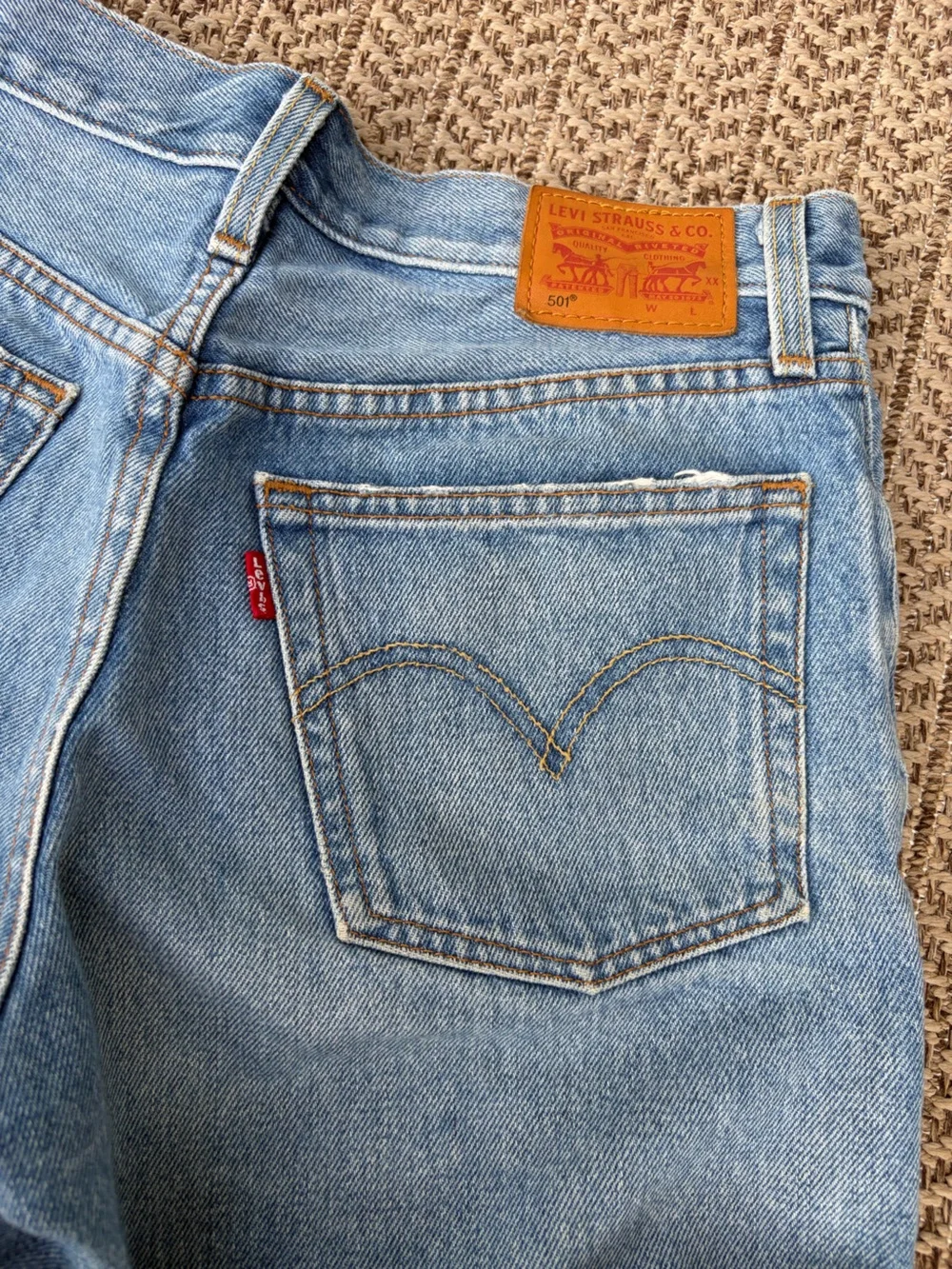 Levi’s 501® Button Fly High-Rise Rolled Denim Shorts